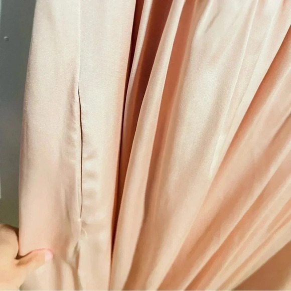 NWT Vera Wang White V-Neck Halter Gown Bridesmaid Dress with Sash Blush Wedding - Picture 11 of 13